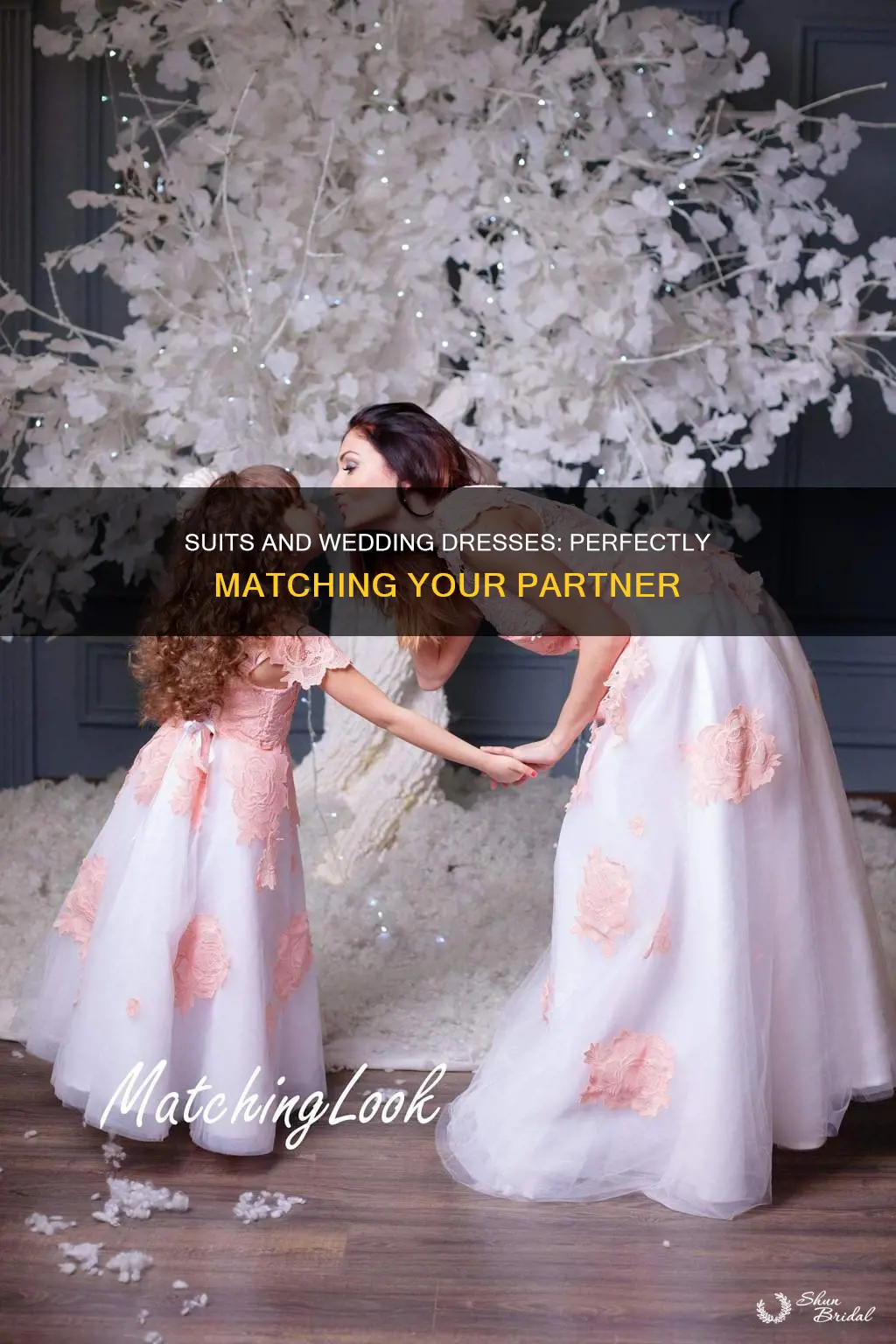 how to match suit to wedding dress