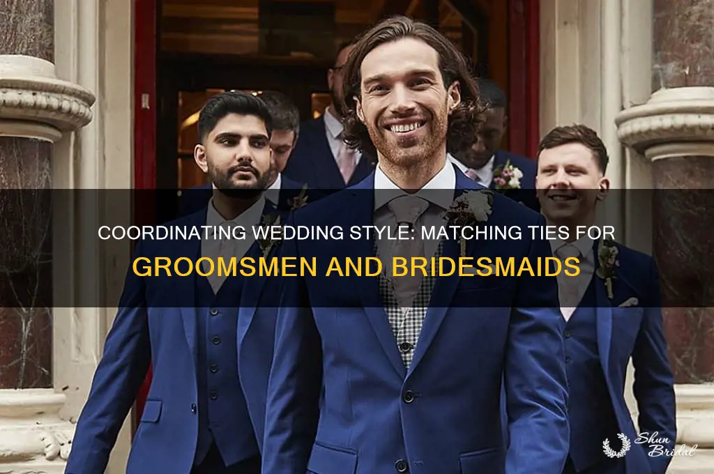 how to match ties groomsmen and bridesmaids
