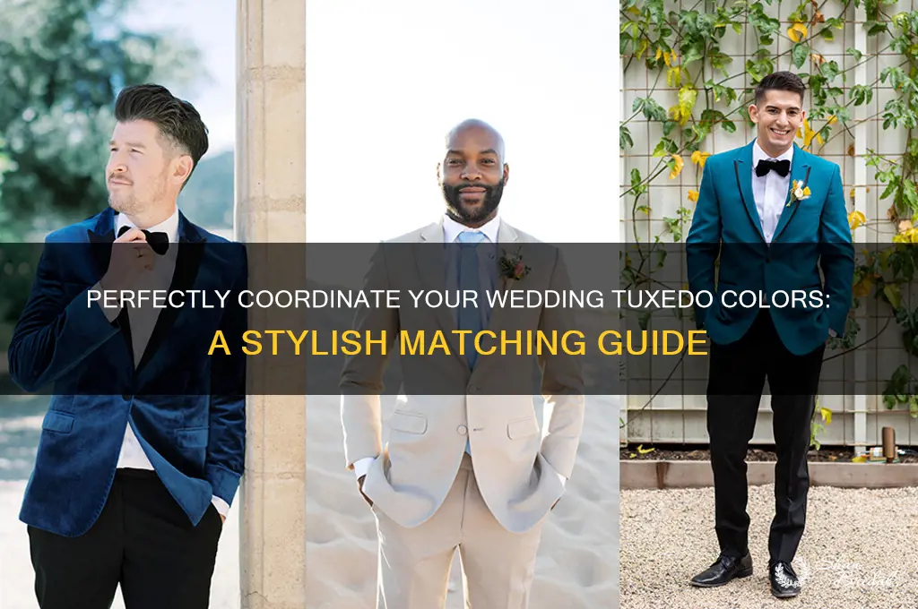 how to match tux wedding color