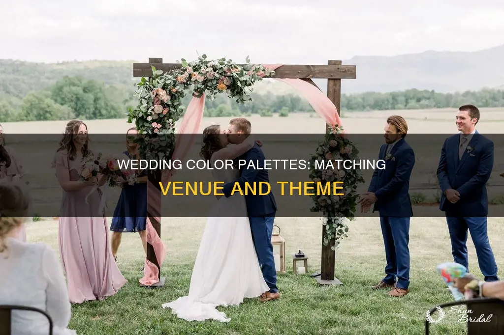 how to match your wedding color palette to your venue