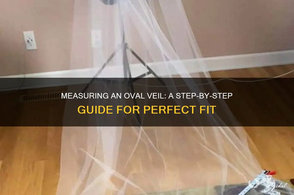 how to measure an oval veil