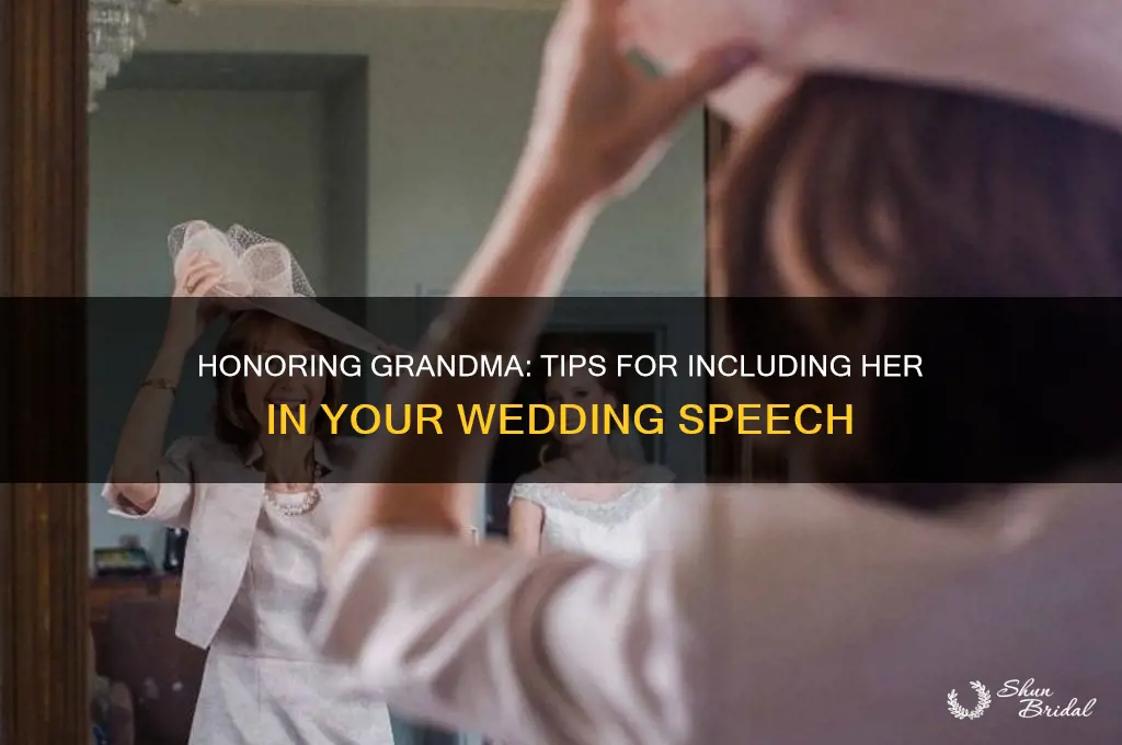 how to mention a grandmither in wedding speech