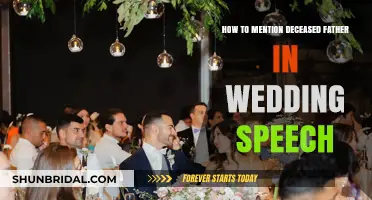 Honoring Your Deceased Father in a Heartfelt Wedding Speech