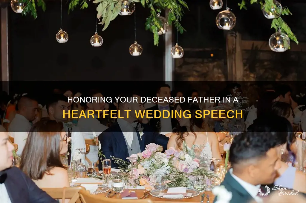 how to mention deceased father in wedding speech