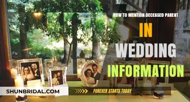 Honoring Your Deceased Parent in Wedding Details: A Loving Tribute Guide