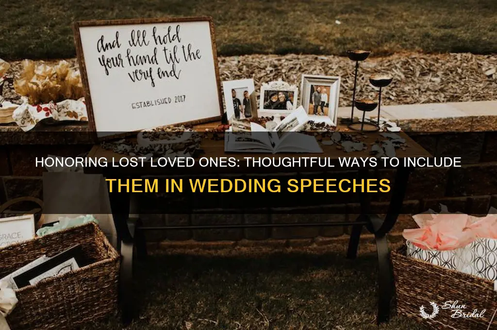 how to mention lost loved ones in a wedding speech