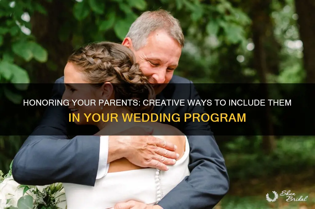 how to mention parents in wedding program