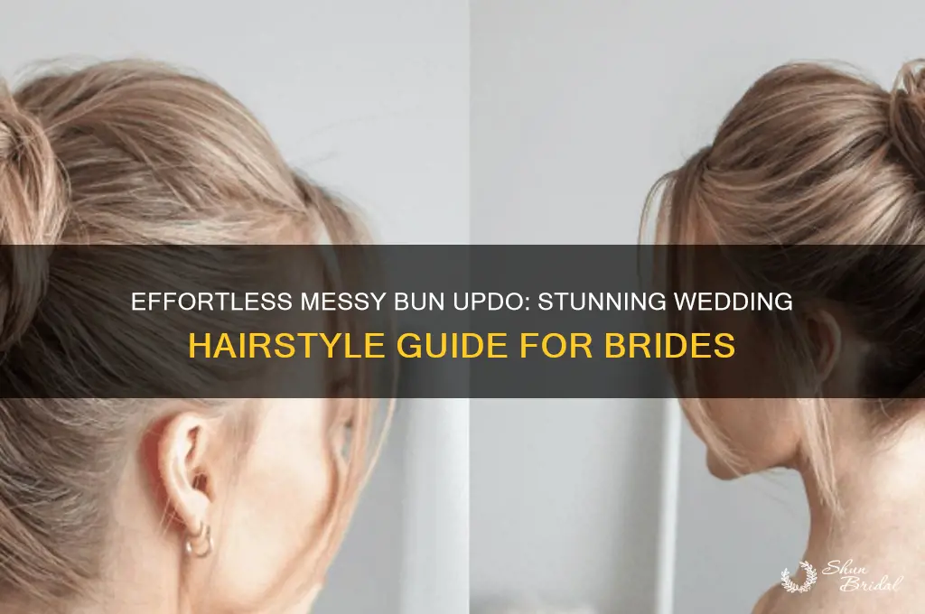 how to messy bun updo wedding hair