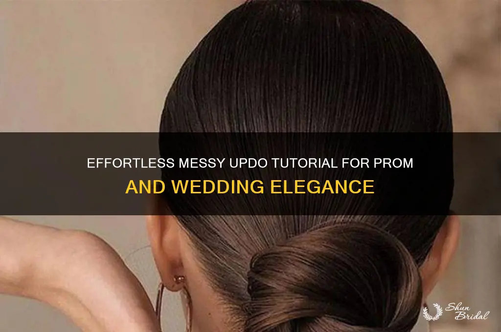 how to messy updo prom wedding