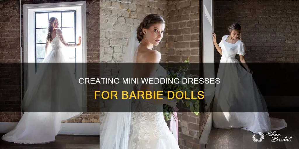 how to mini wedding dress doll barbie tutorial