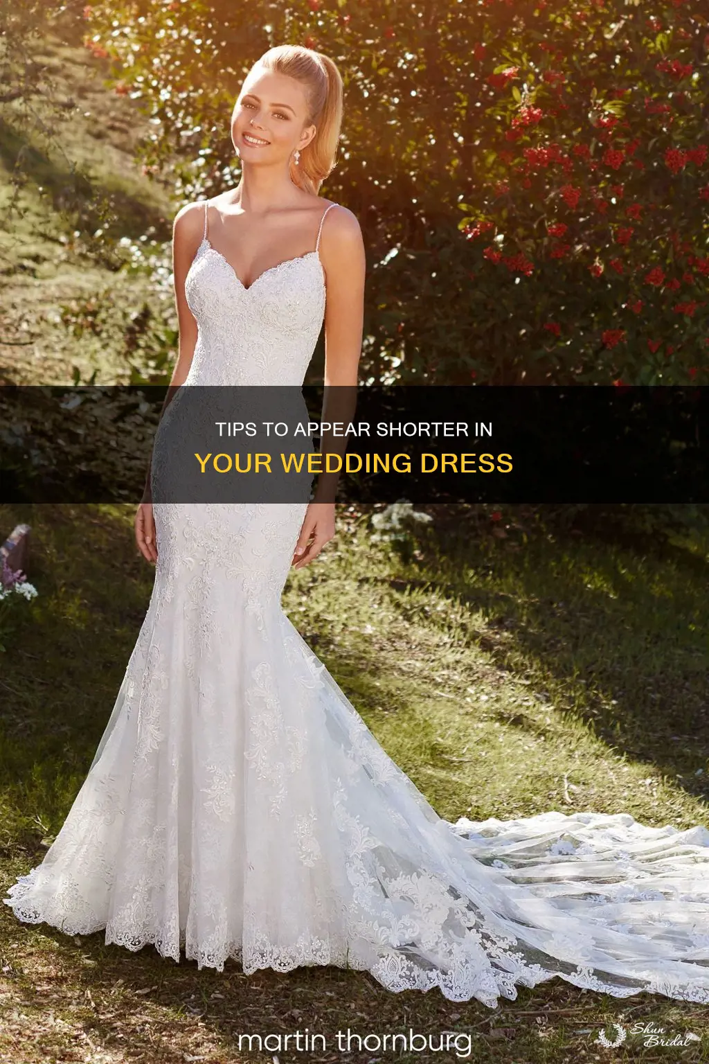 how to minimize height in wedding dress