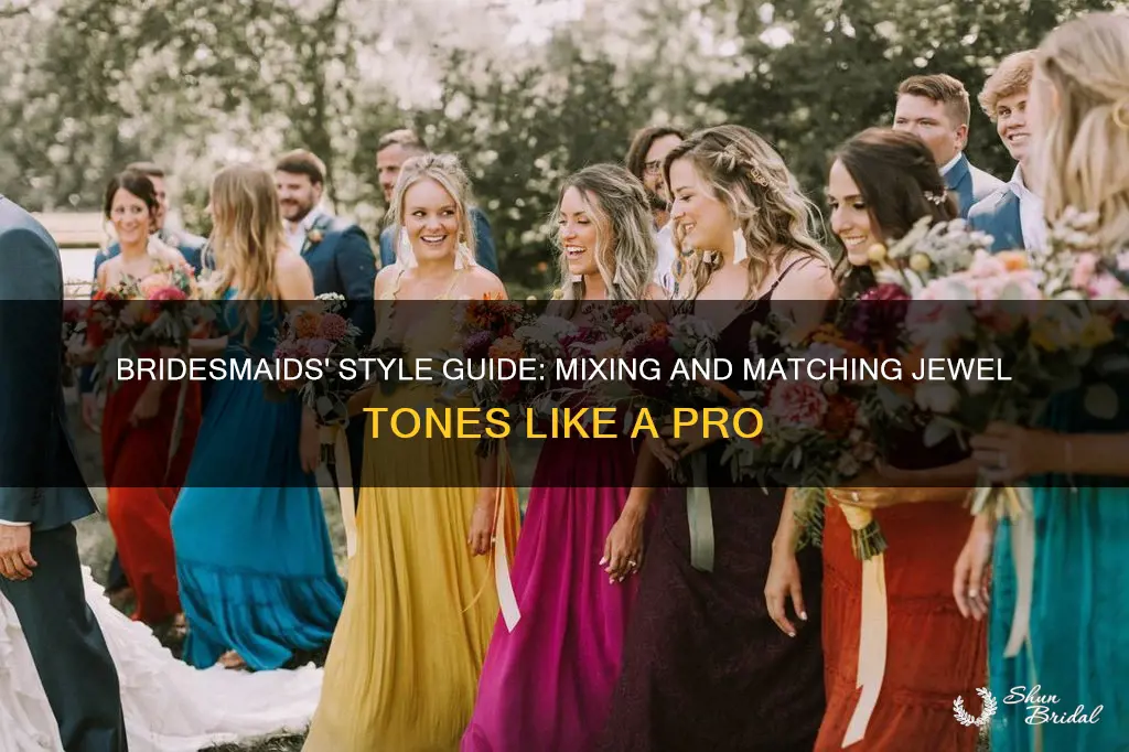 how to mix and match bridesmaids jewel tones