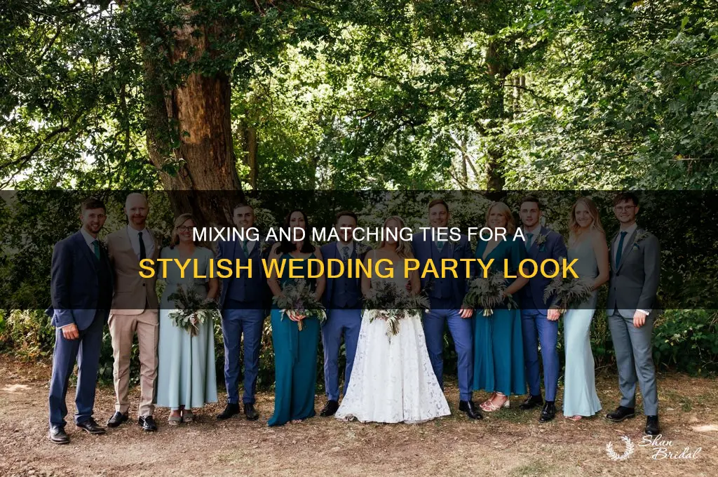 how to mix and match ties wedding party