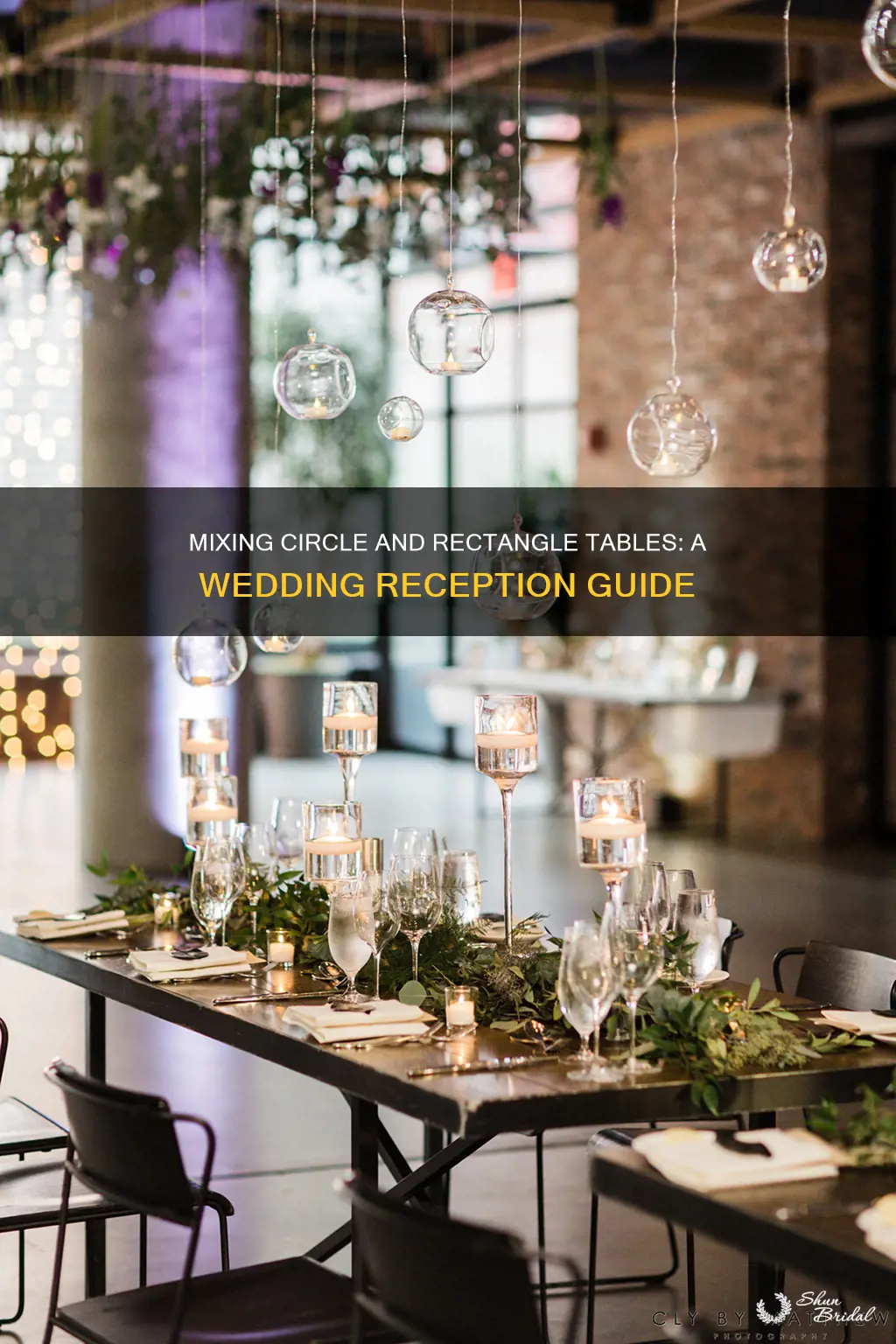 how to mix circle and rectangluar tables at wedding reception