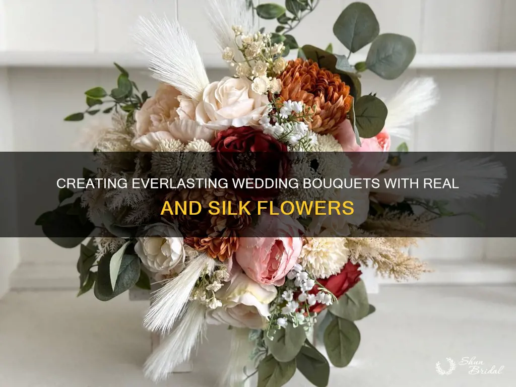 how to mix real and silk flowers for wedding