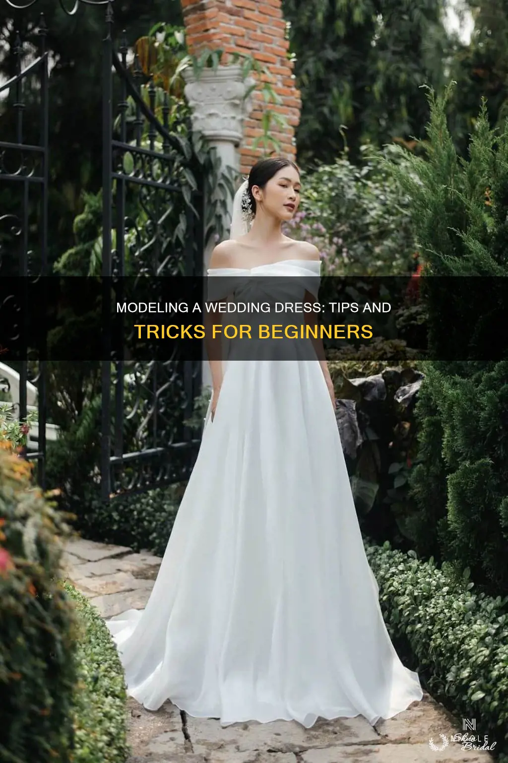 how to model a wedding dress