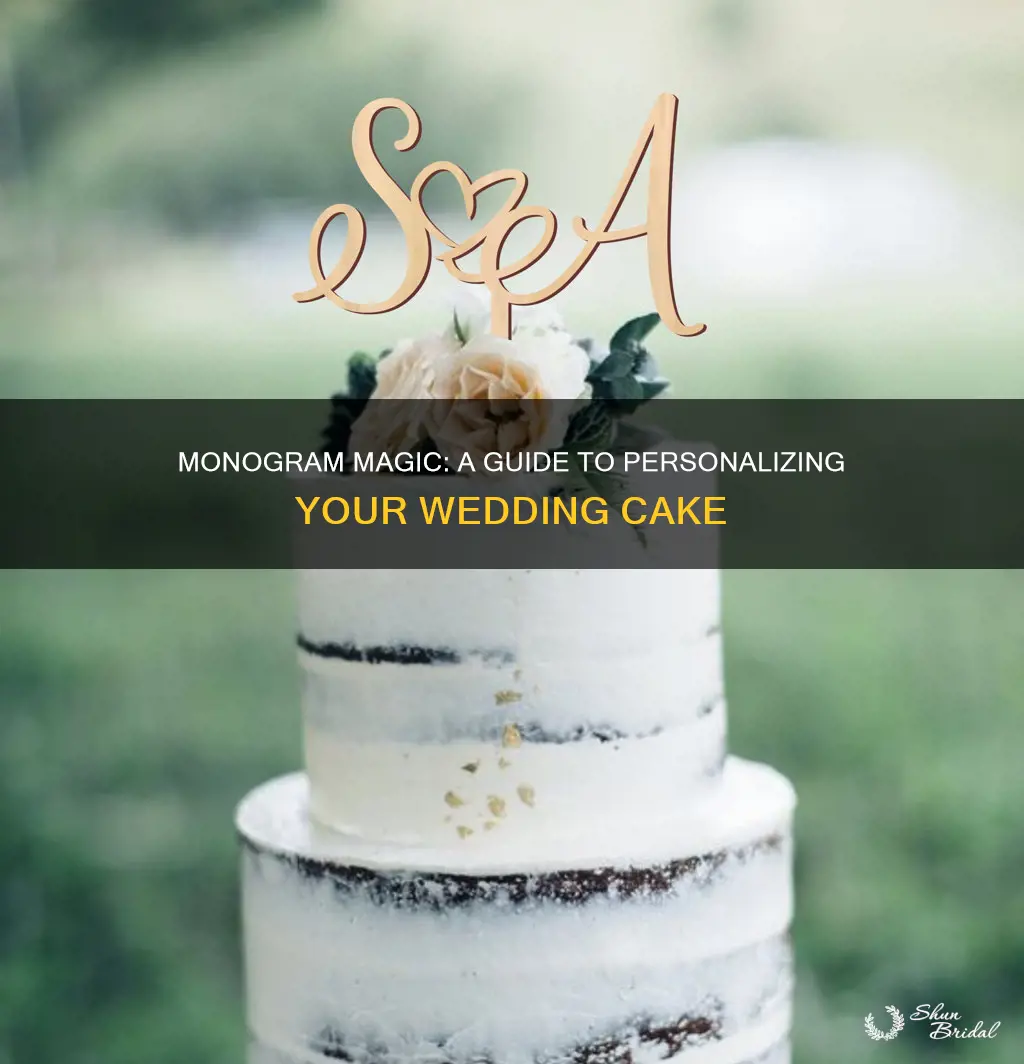 how to monogram a wedding cake