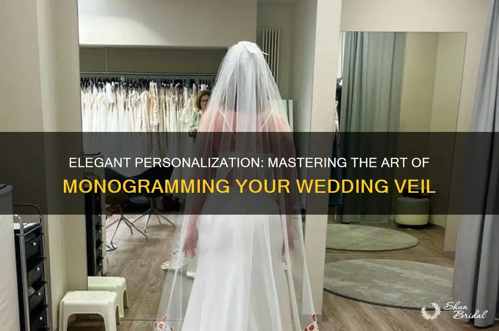 how to monogram a wedding veil