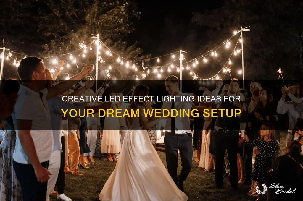 how to mount led effect lights wedding
