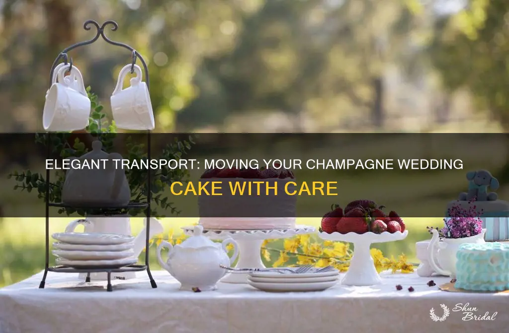 how to move champagne wedding cake