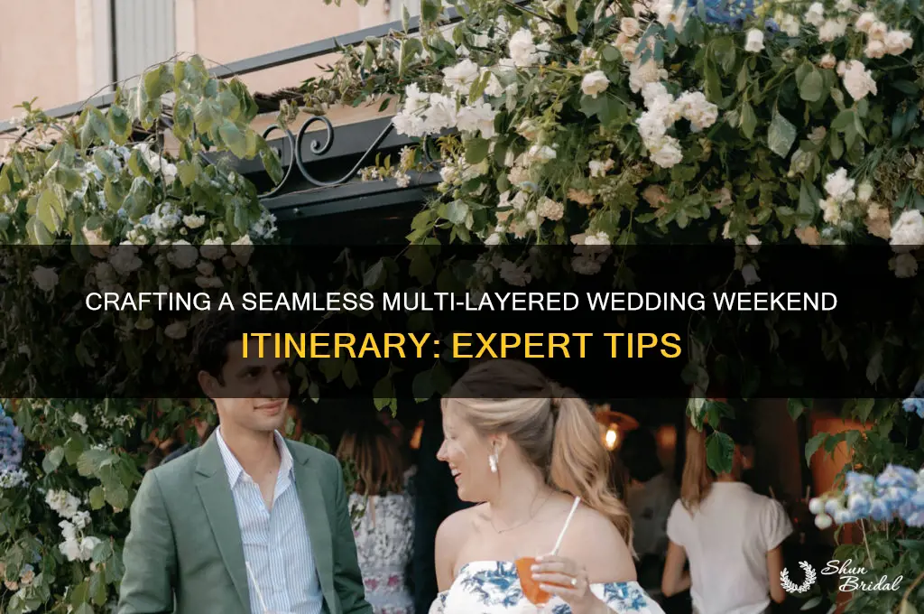 how to multiple layered wedding weekend itinerary