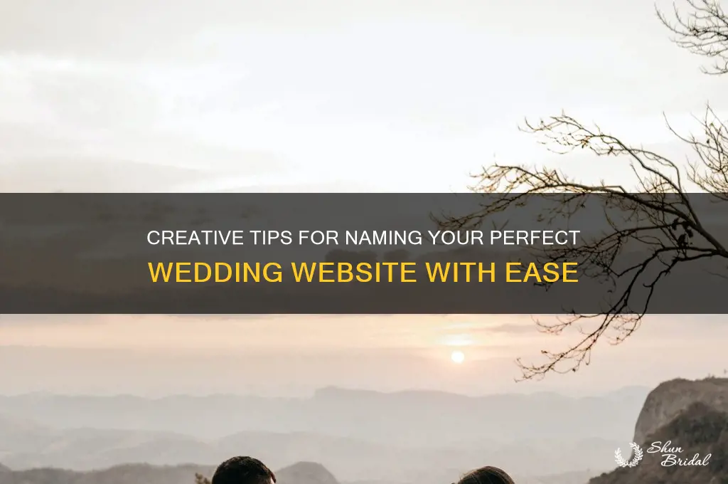 how to name a wedding website