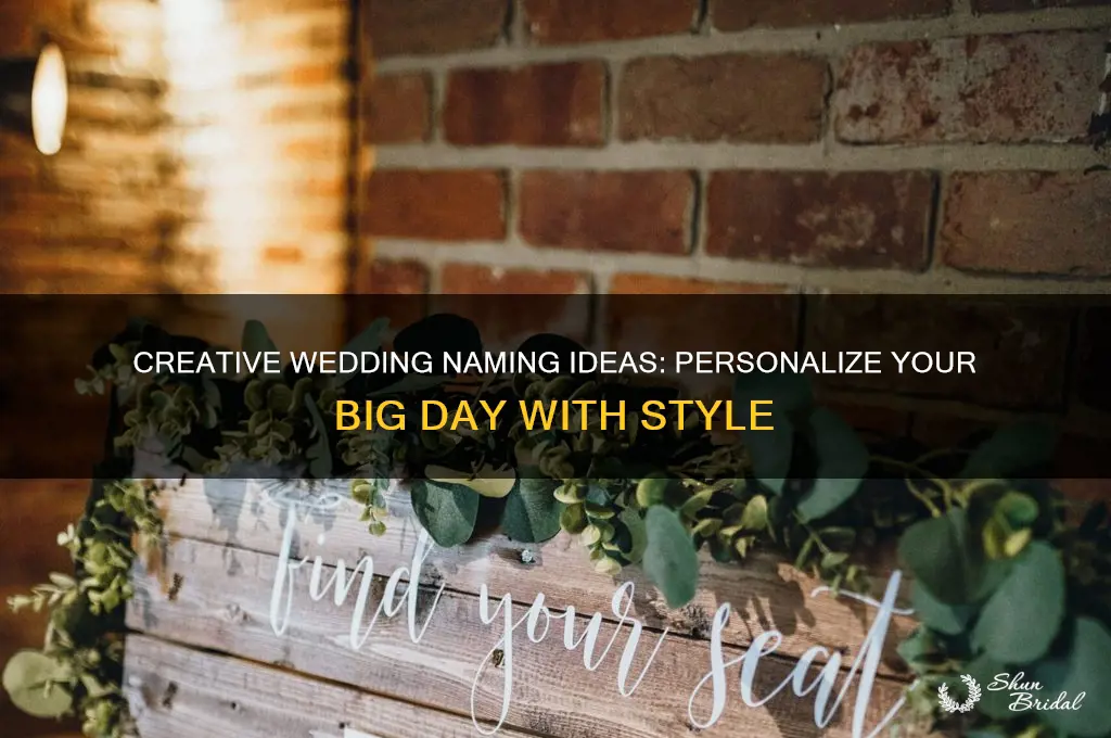 how to name a wedding