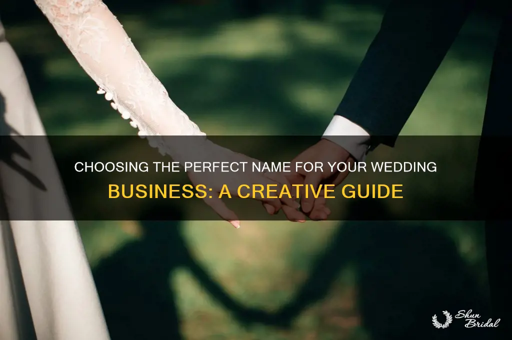 how to name your wedding company