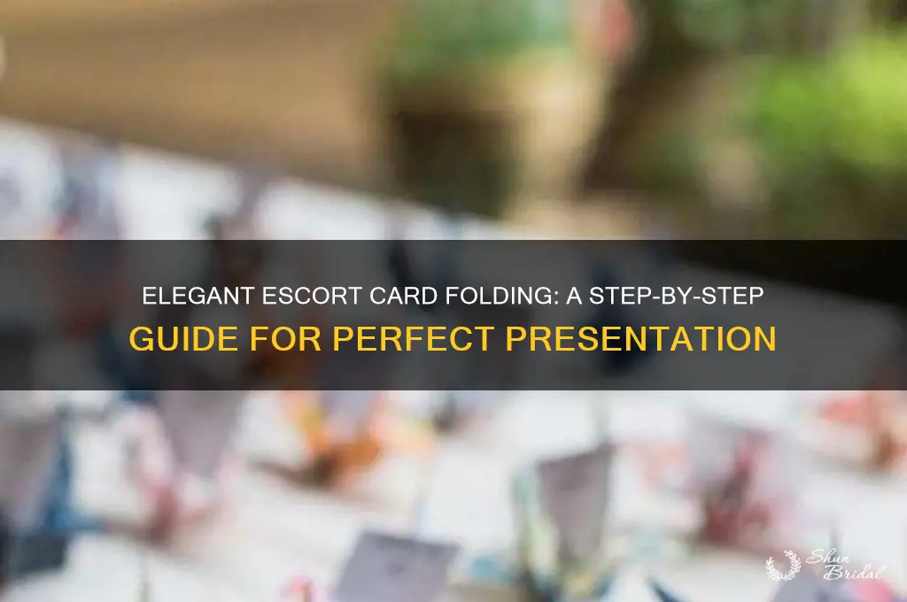 how to neatly fold wedding escort card