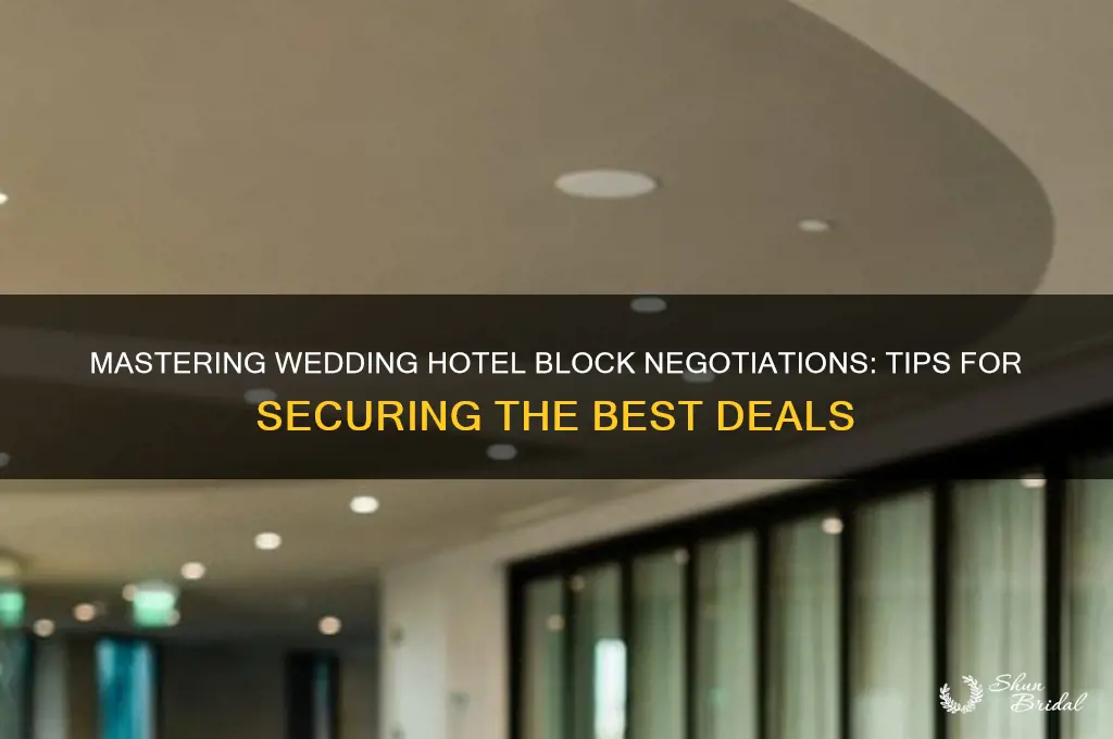 how to negotiate a block of hotel rooms for wedding