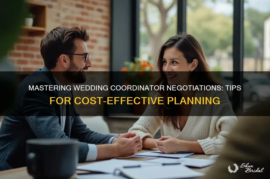 how to negotiate wedding coordinator services
