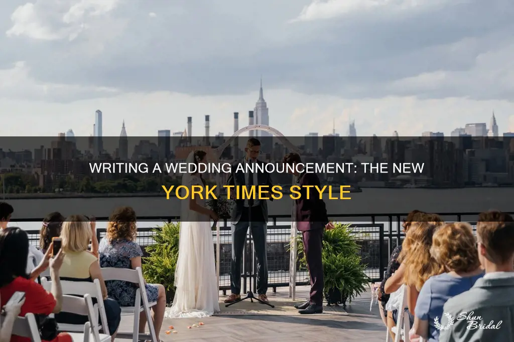 how to new york times wedding announcement