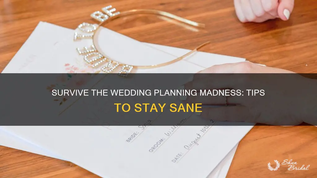 how to not go crazy planning a wedding