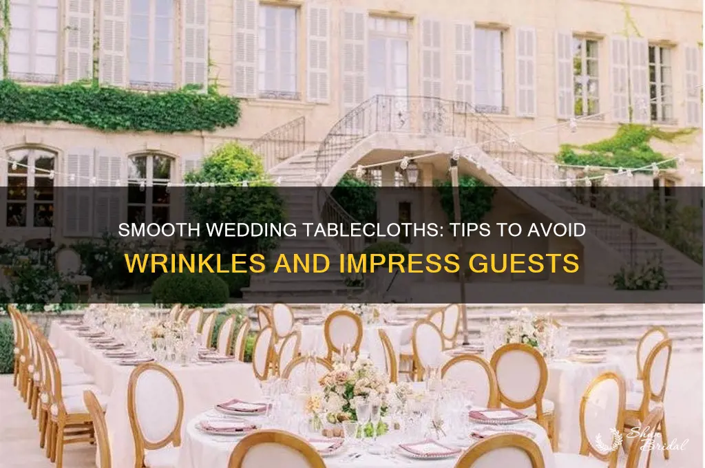 how to not have wrinkley table cloths for a wedding