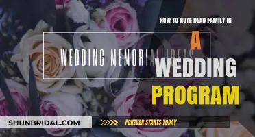 Honoring Deceased Loved Ones in Your Wedding Program: A Guide