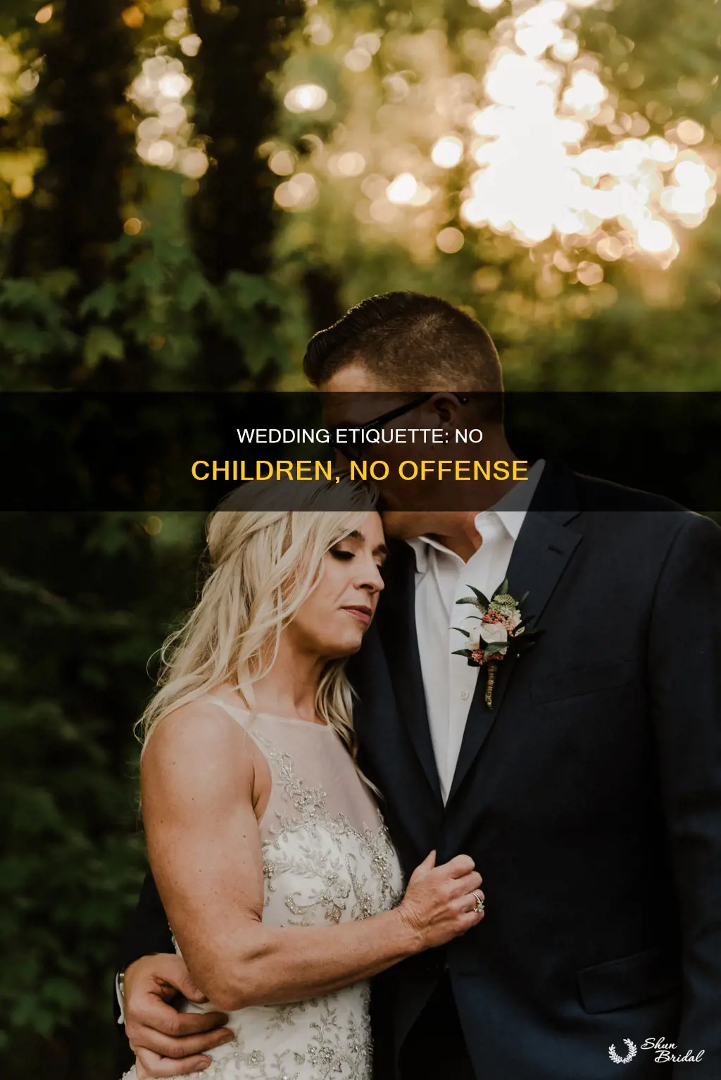 how to note that children are not invited to wedding