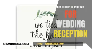 Wedding Reception Invite-Only: A Private Affair