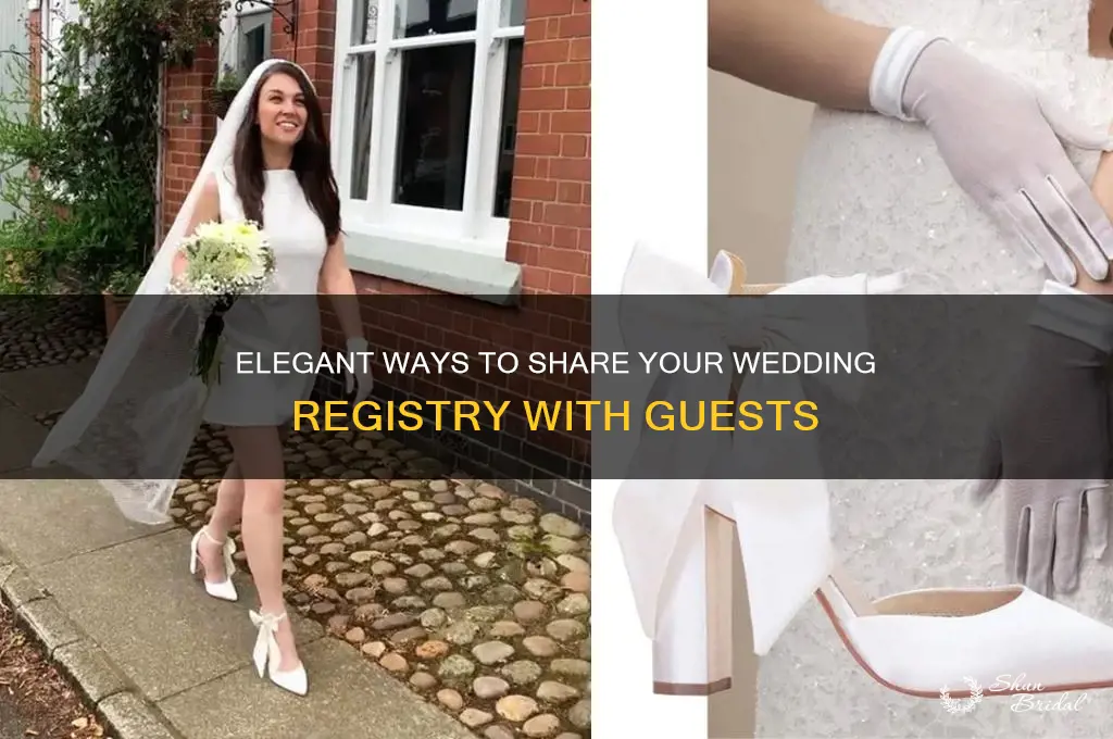 how to notify guests of wedding registry
