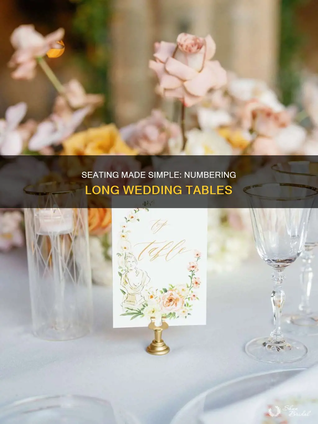 how to number long tables at a wedding