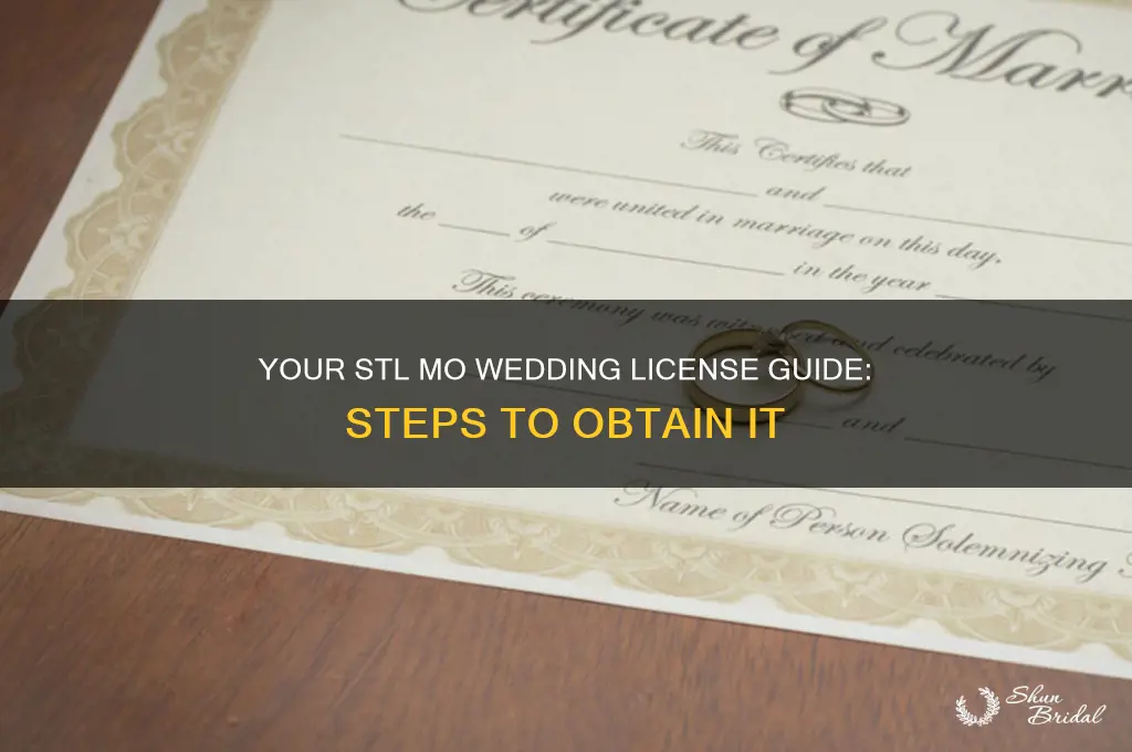 how to obtain a wedding license in stl mo