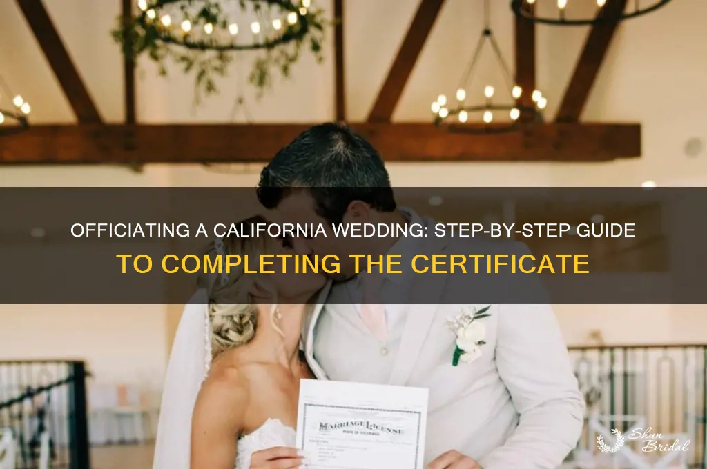 how to officiate wedding california how to fill out certificate