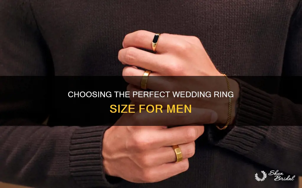 how to oick wedding ring size men