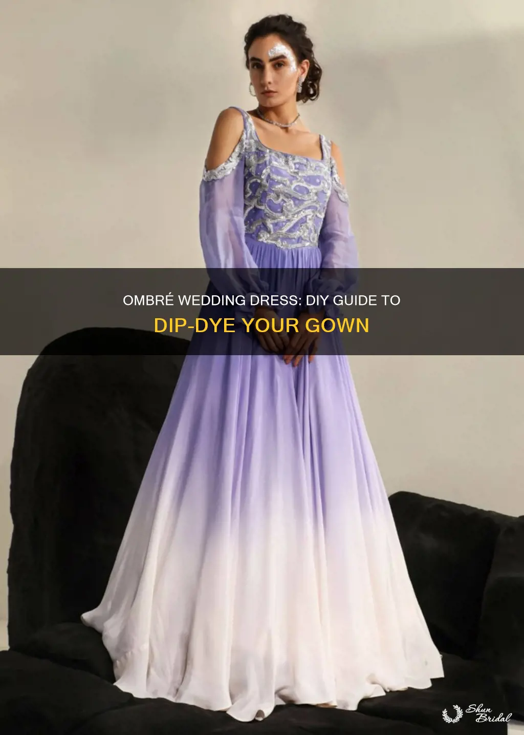 how to ombre dye a wedding dress