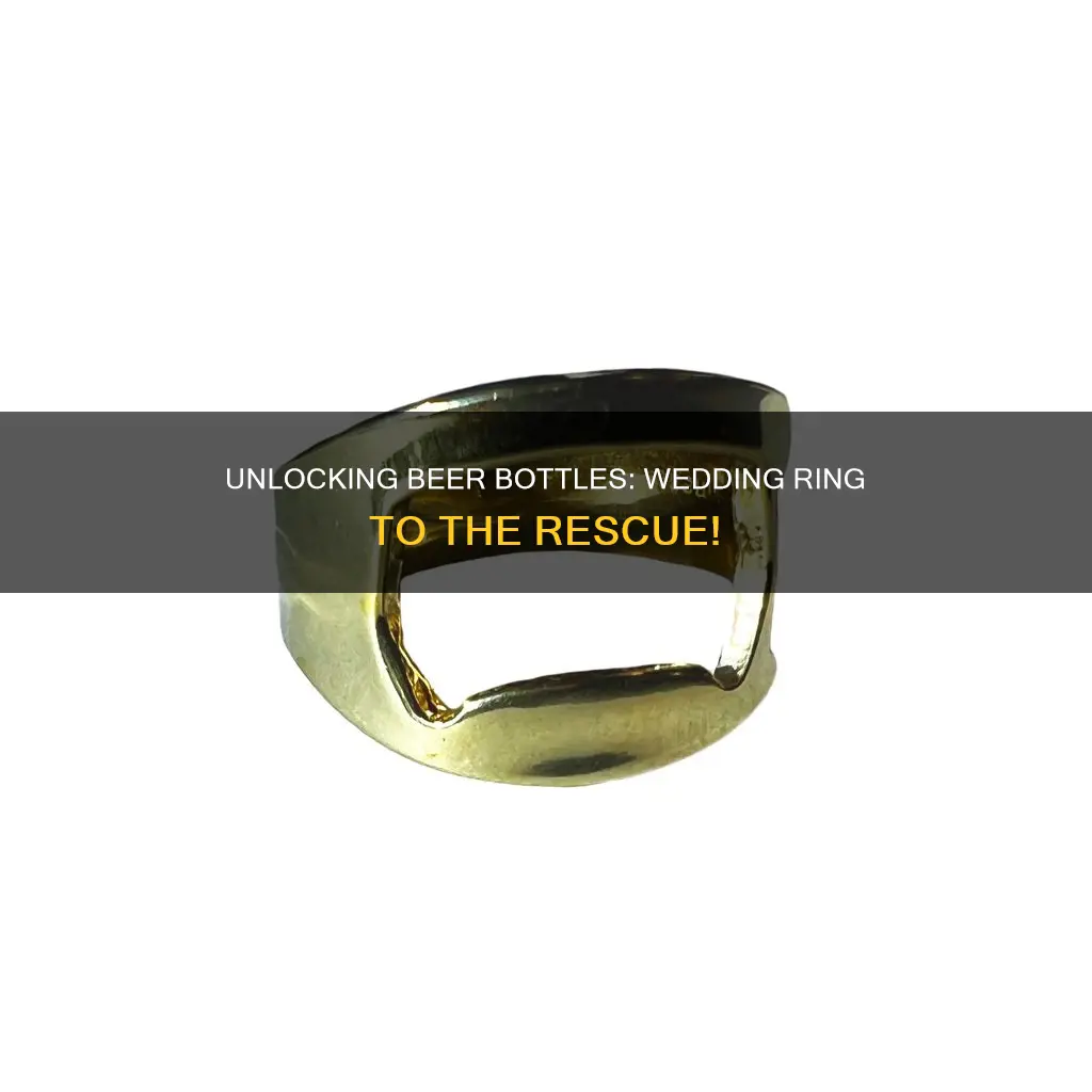 how to open a beer bottle with a wedding ring