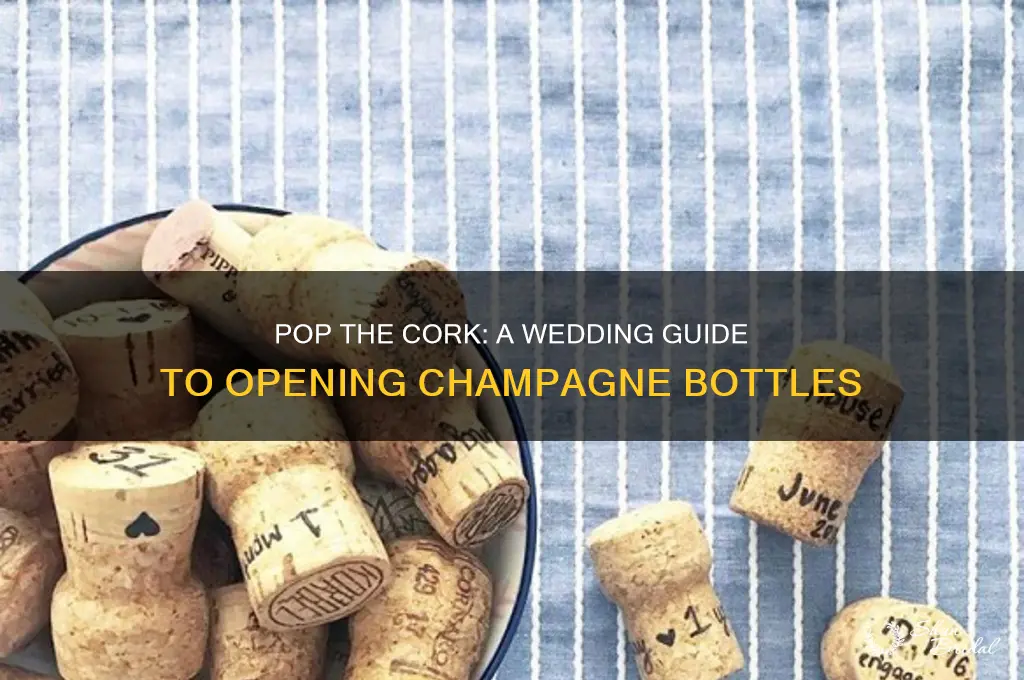 how to open champagne bottle in wedding