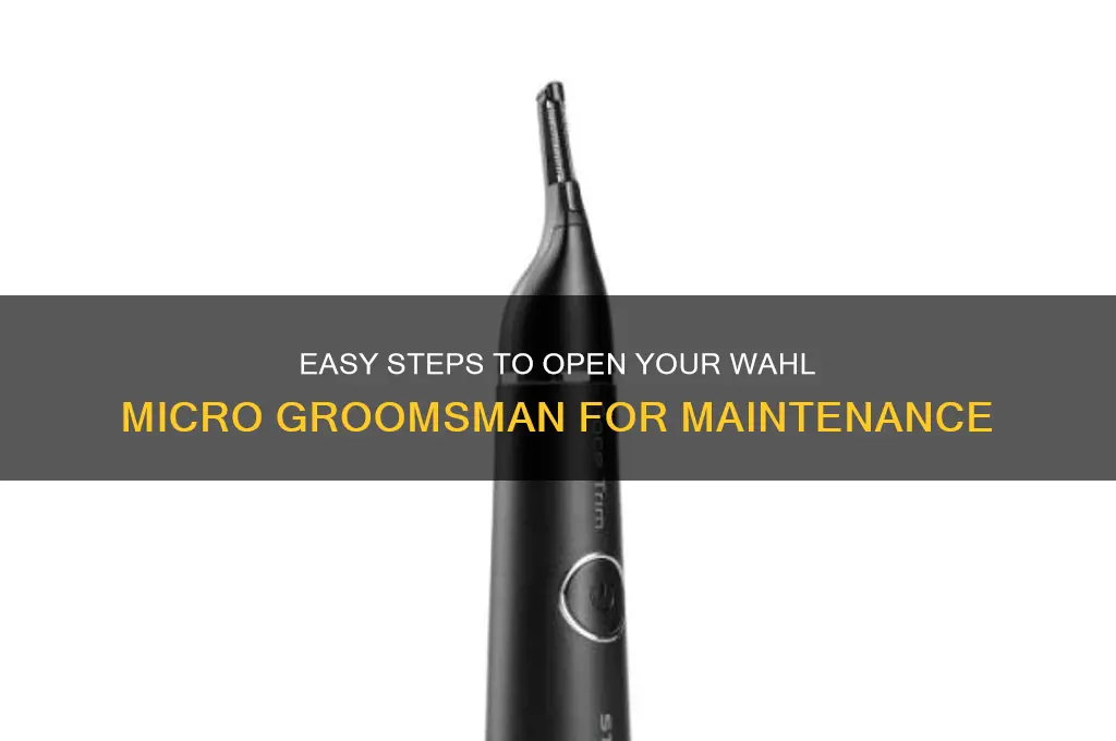 how to open wahl micro groomsman