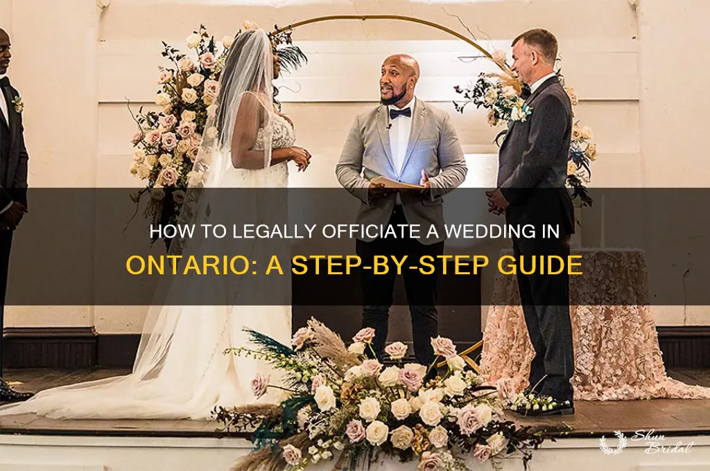 how to ordain a wedding in ontario