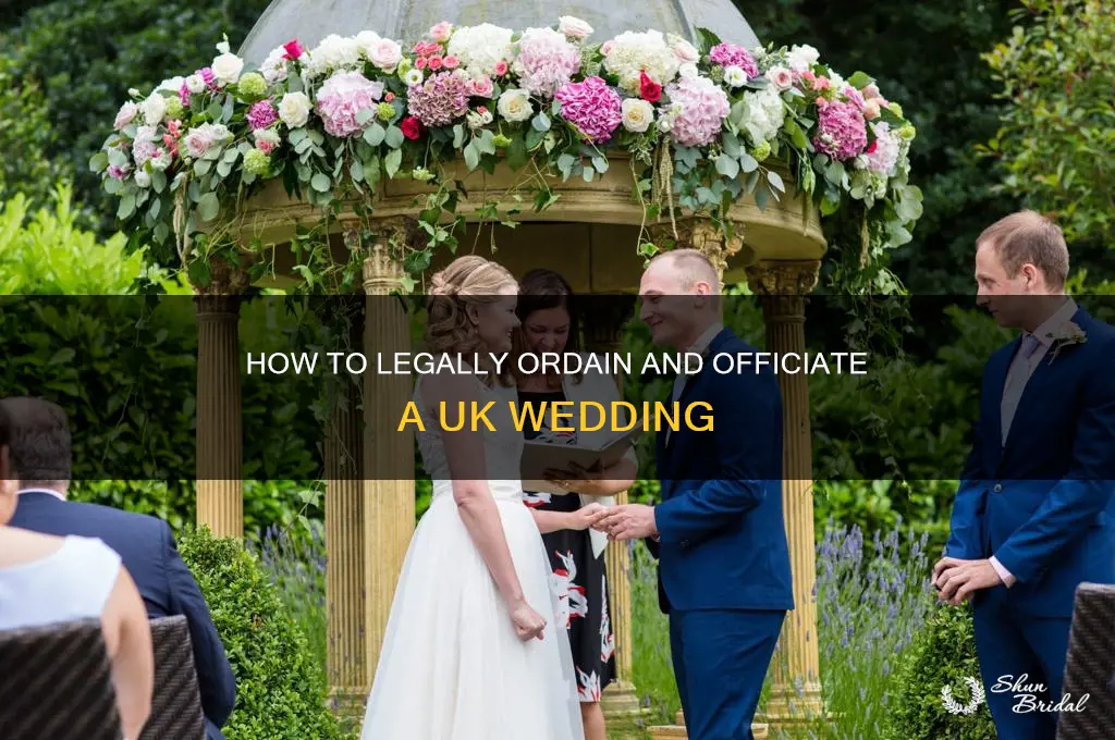 how to ordain a wedding uk