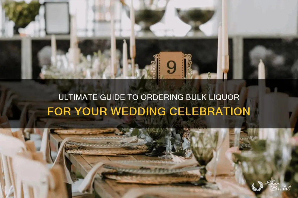 how to order bulk liquor for wedding