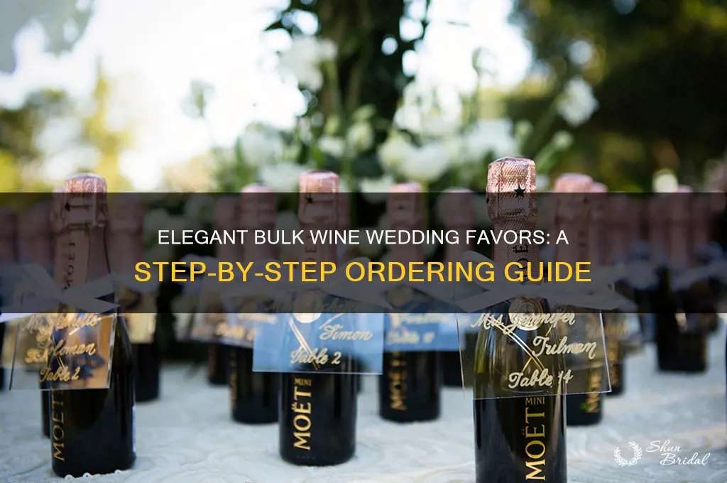 how to order bulk wine wedding favor